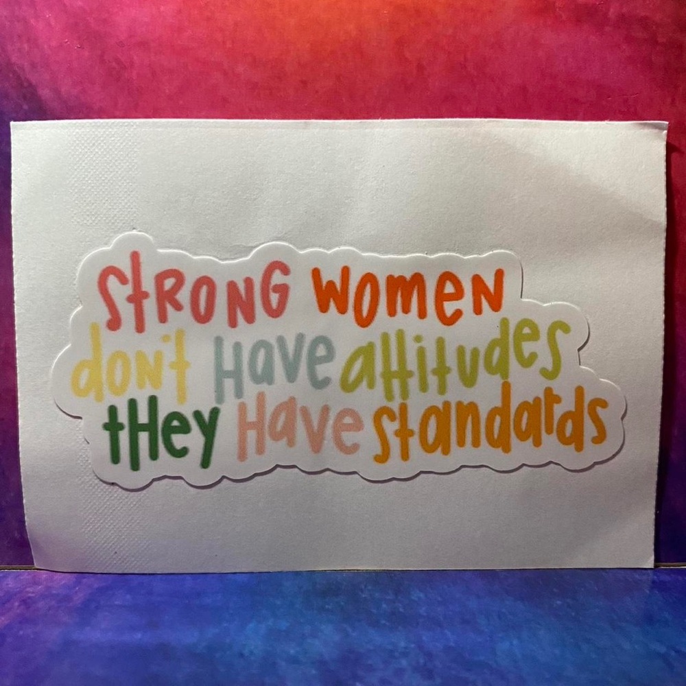 Inspirational Sticker with Colorful Text